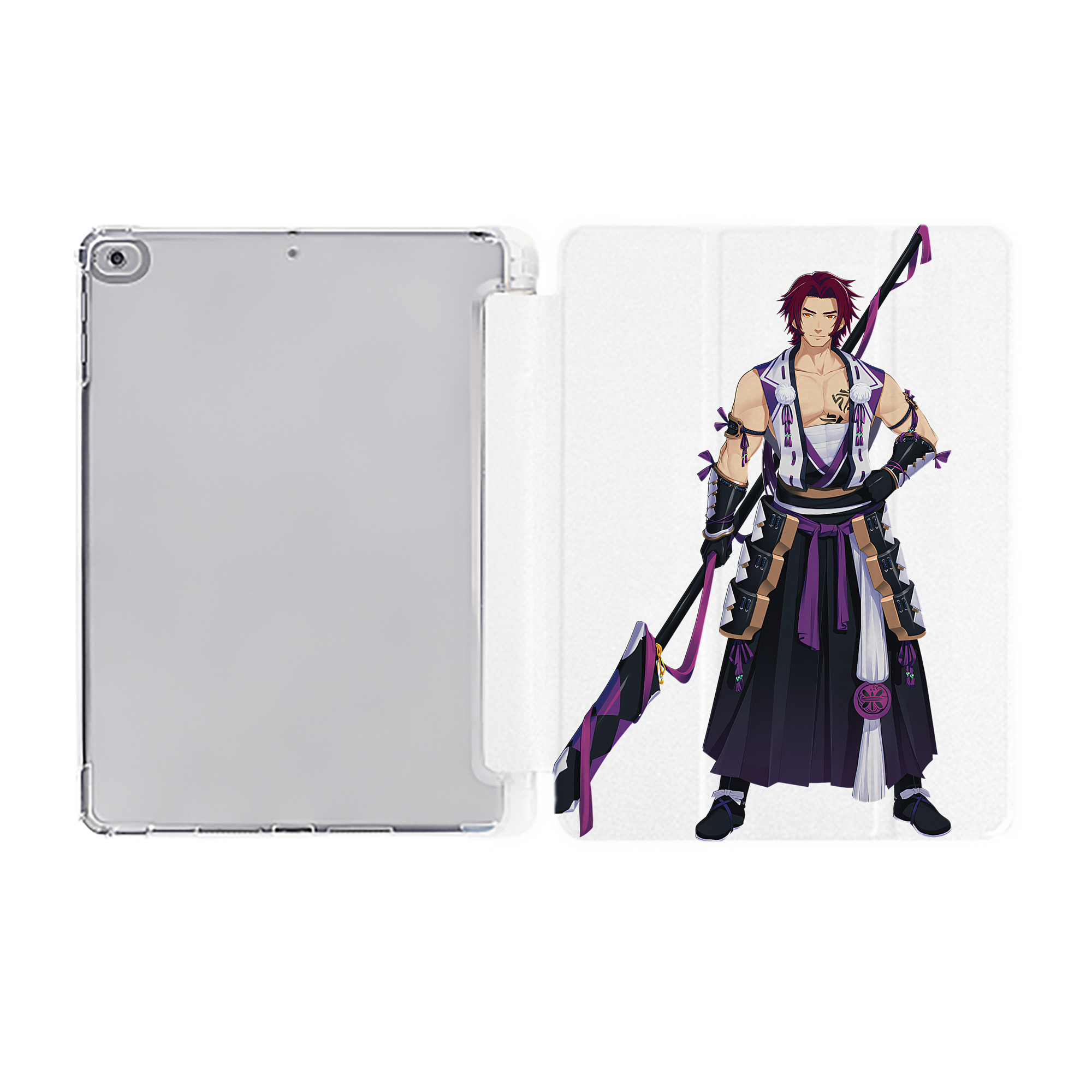 （画像用） 刀剣乱舞 Touken Ranbu IPad ケース ペン収納付き 三つ折りスタンド PUレザー×シリコン 対応機種9.5/10.5/10.9インチ